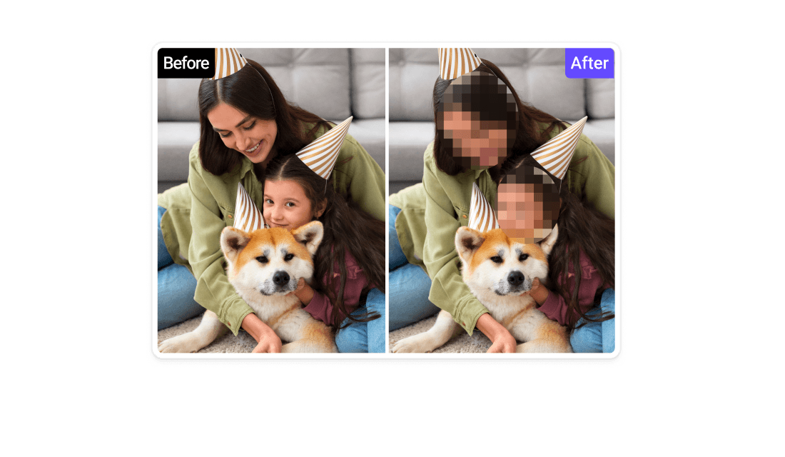 AI 얼굴 모자이크