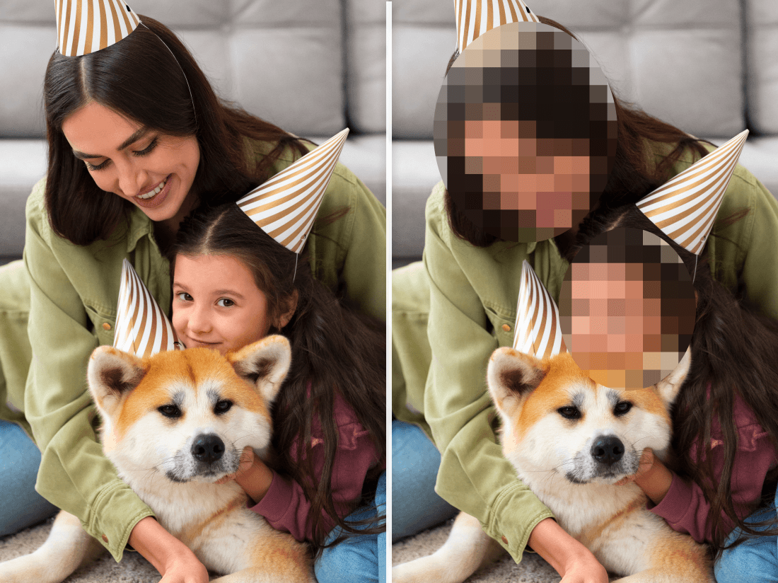 AI 얼굴 모자이크